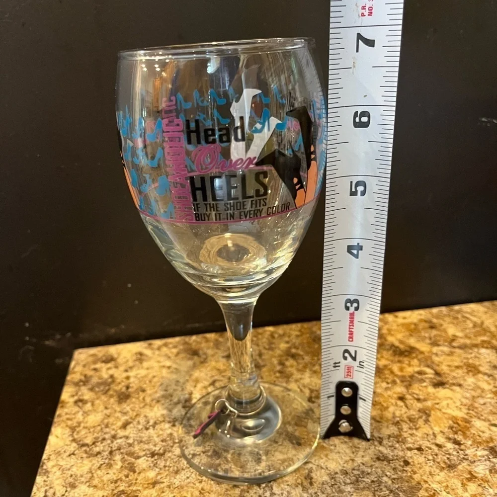 Wine Glass Head over Heels Shoe Shopaholic